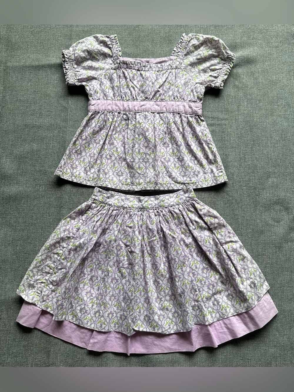 Girl’s Tea Collection 2pc Outfit Shirt & Skirt